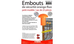 EMBOUTS DE SECURITE FLUORANGE/25
