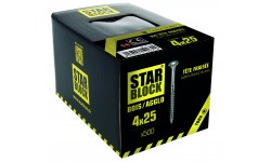Vis bois et agglomérés - 4x25 - TX - boite de 500 STARBLOCK