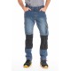 Jeans de travail stretch avec emplacement genouillères JOBPRO stone brossé T.42