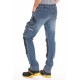 Jeans de travail stretch avec emplacement genouillères JOBPRO stone brossé T.42