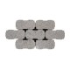 PAVE EN BETON 22X11X6CM GRIS DRAINANT - EMPILAGE ROLLMOPS *BENOR*